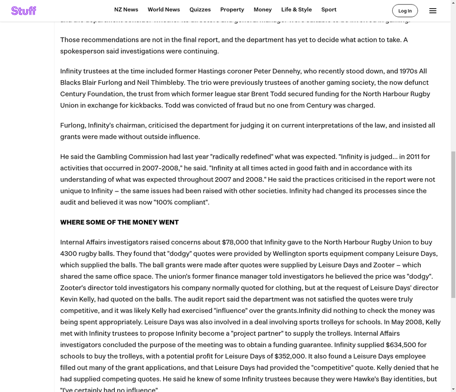 Peter Dennehy Named as Infinity Foundation Trustee