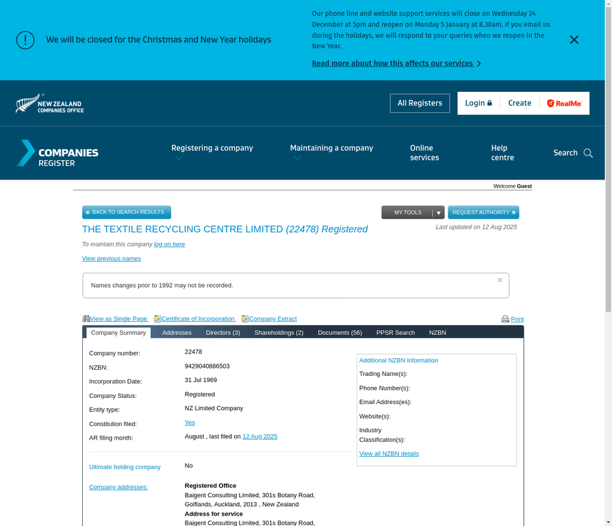 Textile Recycling Centre - Grant James Doonan Director